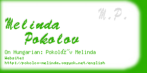 melinda pokolov business card